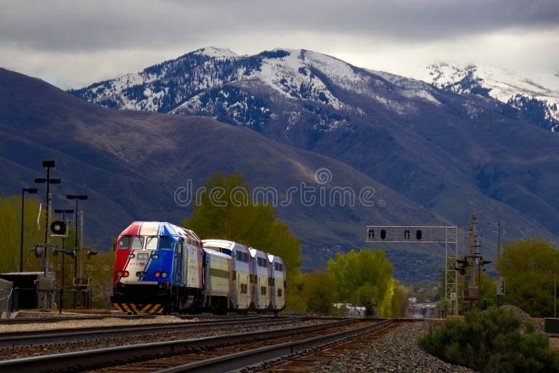`FrontRunner` Commuter Train in Utah Editorial Photo Image of front