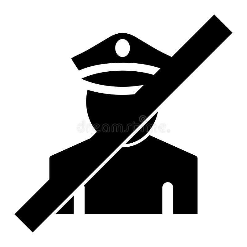 Frorbidden Police - Raster Icon Illustration royalty free illustration