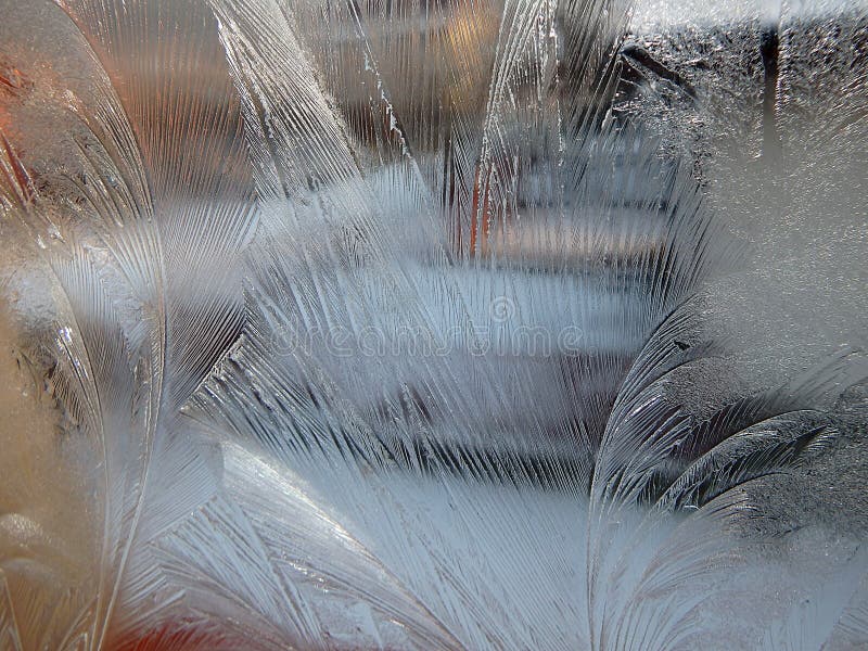 Frost painting on glass stock photo. Image of shiny, crystallization