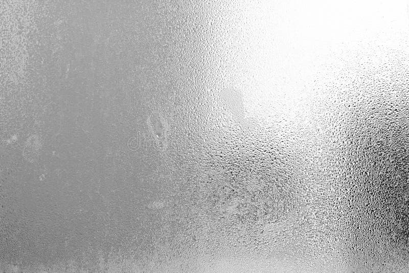 Frosted glass texture with water drops & steam