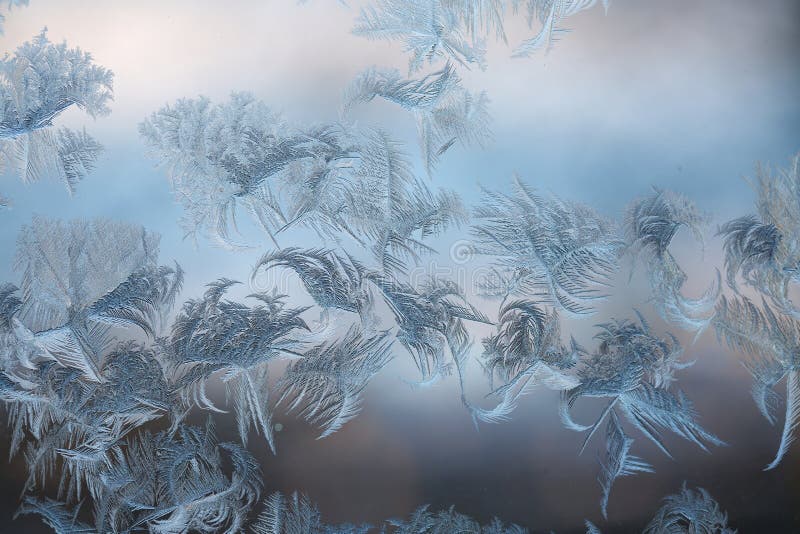 Frosty ice patterns on window royalty free stock image Frosty ice patterns on window royalty free stock image