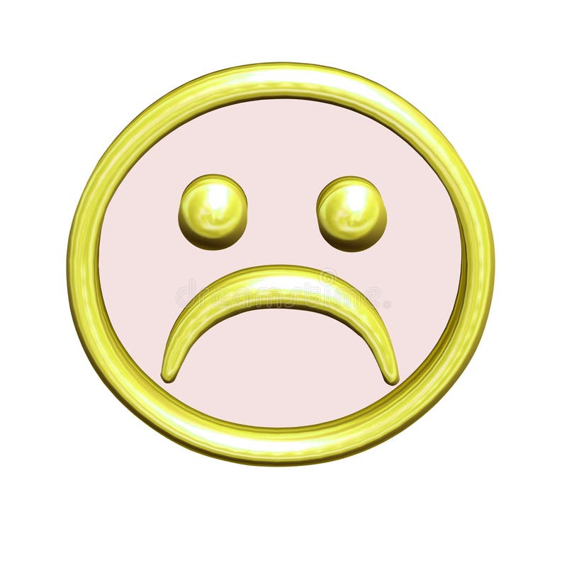 Frowny face button royalty free illustration