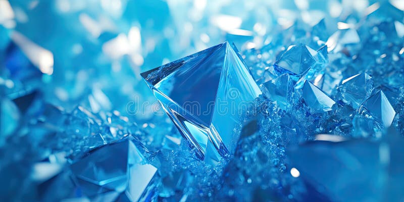 A Frozen Abyss: A Deep, Blue Abyss of Icy Tendrils and Churning Currents vector illustration