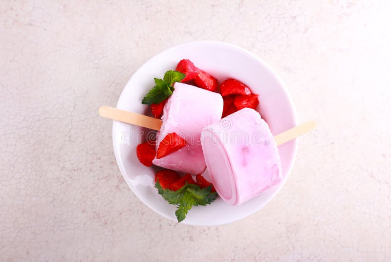 Frozen Berry Yogurt Popsicles Stock Image Image of popsicles