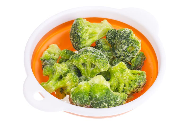 Frozen Broccoli Florets in Bowl. Stock Photo Image of diet, plant 152360796