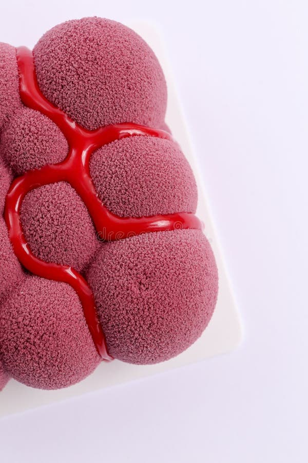 Frozen Cake Made of Fruit Ice Cream Balls, Closeup, Vertical Stock Image Image of design