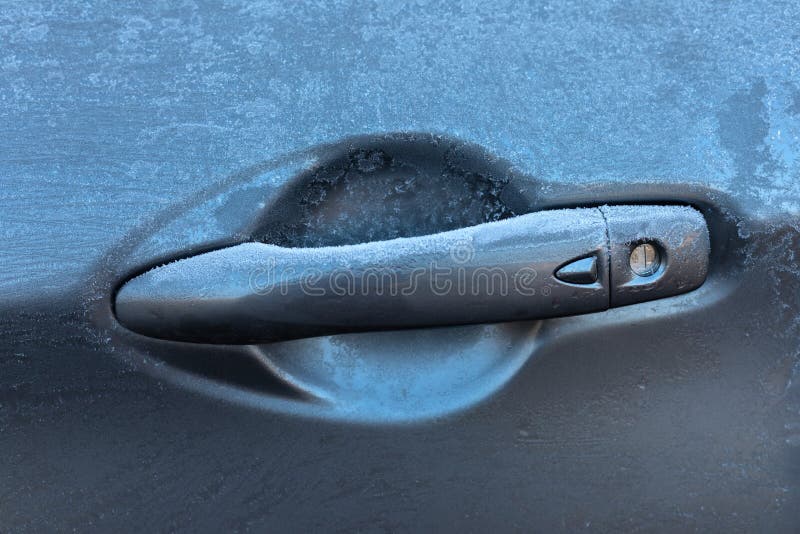 Frozen car door stock photo. Image of frost, climate 237225762