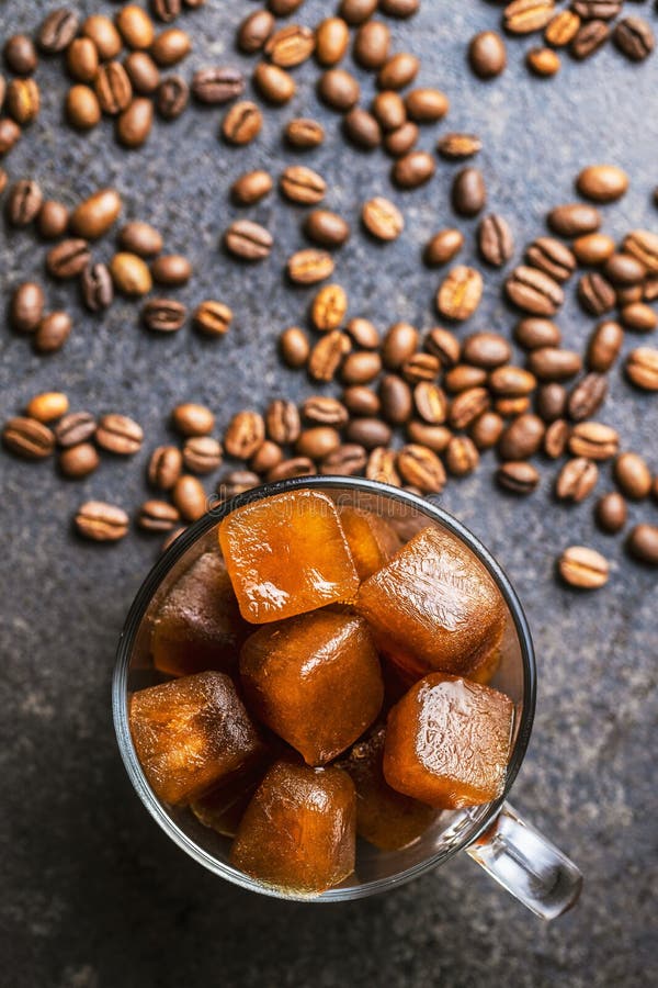Frozen Coffee. Coffee Ice Cubes Stock Photo Image of refreshment