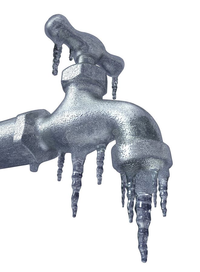 Frozen Faucet stock illustration. Illustration of freeze 3826959