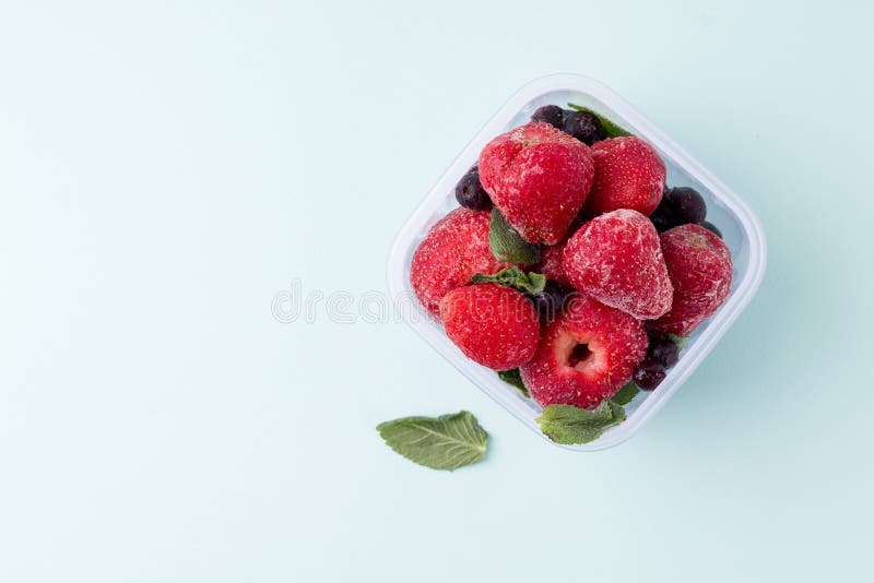 frozen food. strawberry berries