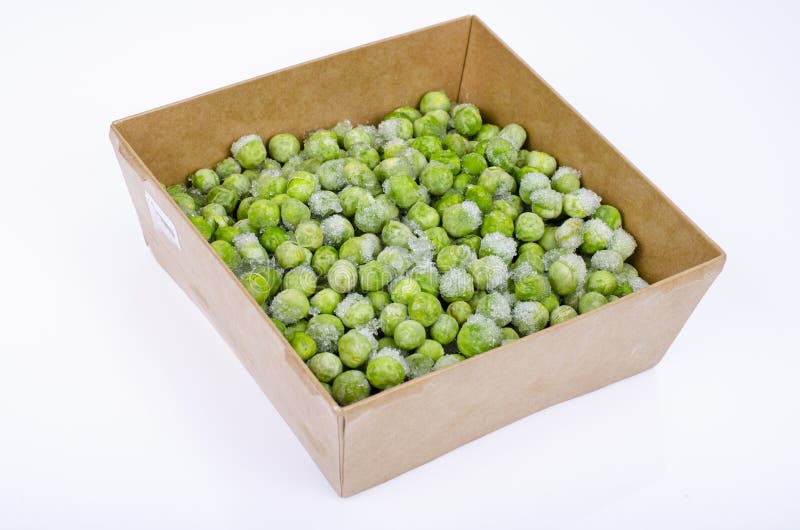 Frozen Green Peas, Preservation of Vitamins and Vegetables. Studio Photo Stock Photo Image of