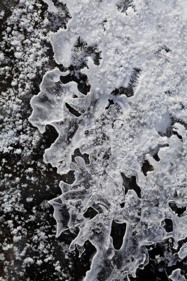 Frozen ground with ice stock image. Image of cold, water 72831445