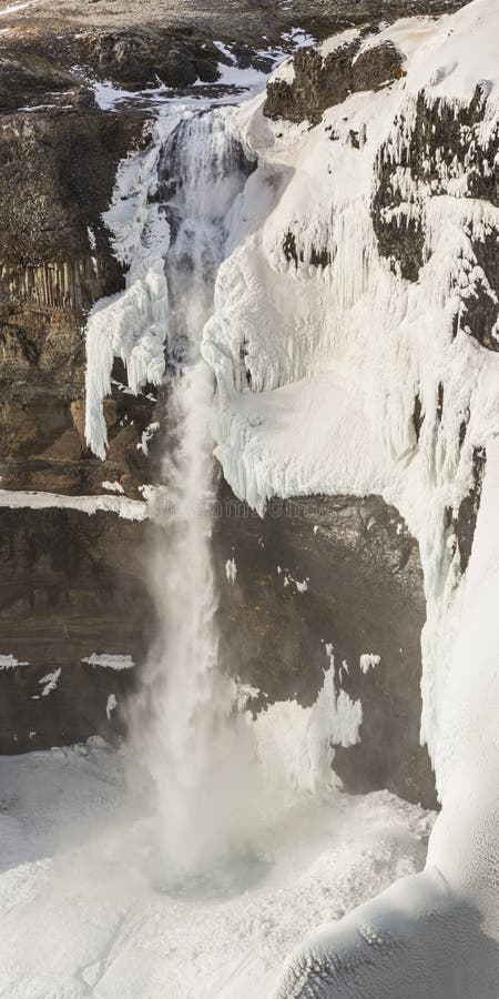 Frozen Haifoss Cascade