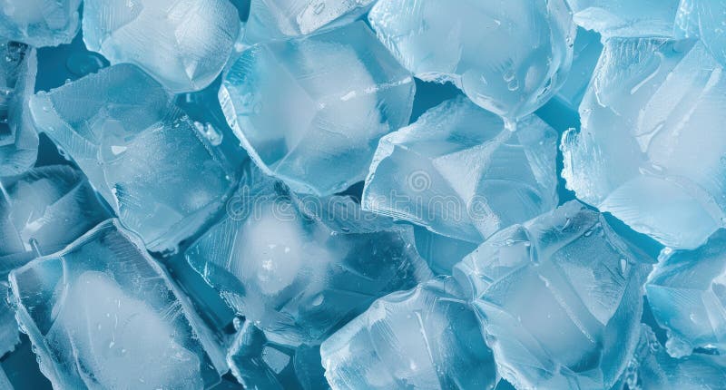 Frozen Ice Cubes in Close-up Stock Illustration - Illustration of cool