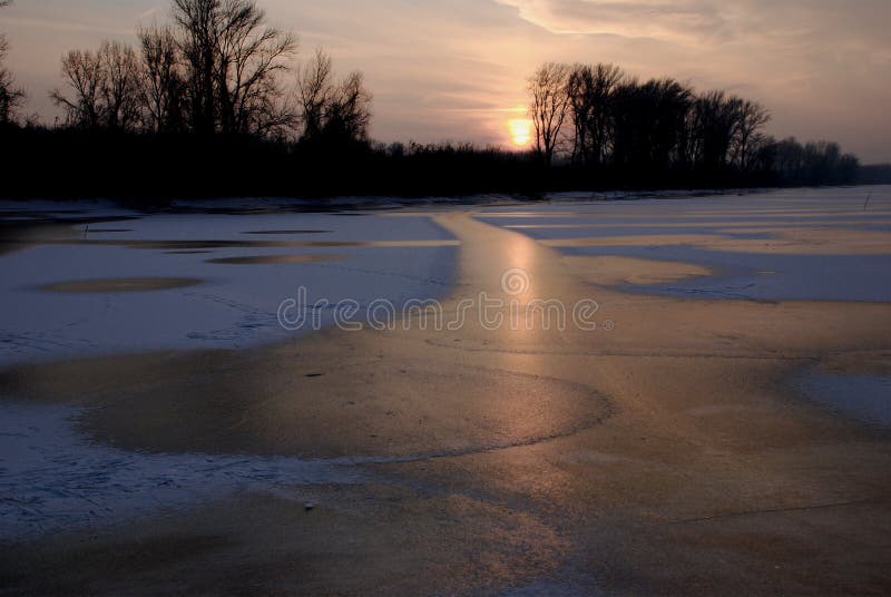 Frozen lake