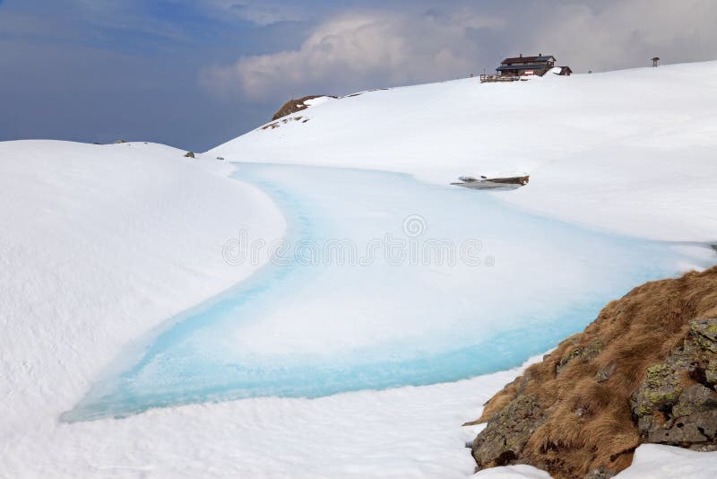 Frozen lake