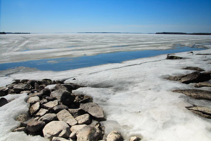 Frozen lake