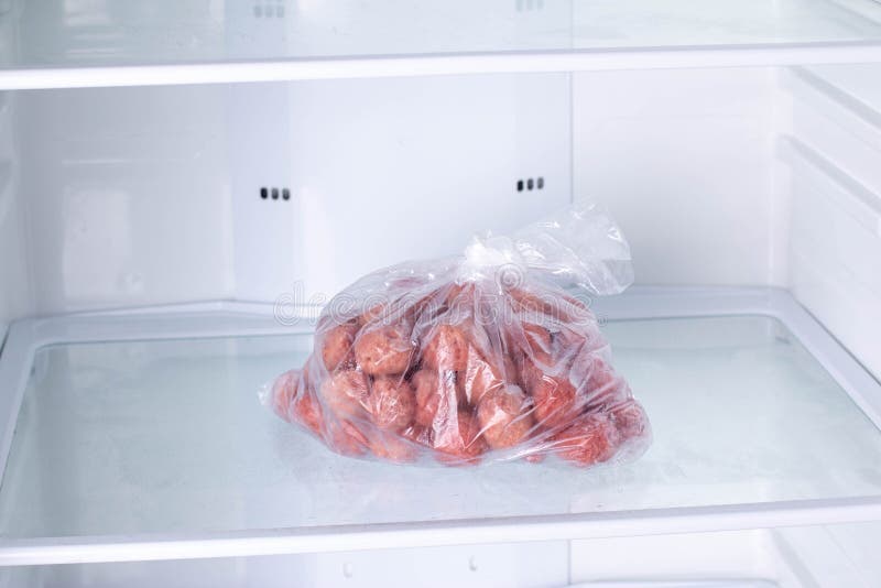 Frozen Meatballs in Refrigerator Stock Photo Image of life