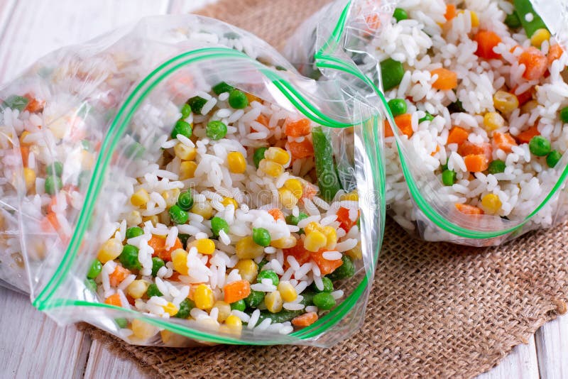 Frozen Mixed Vegetables in Freezer Bag Stock Image Image of diet