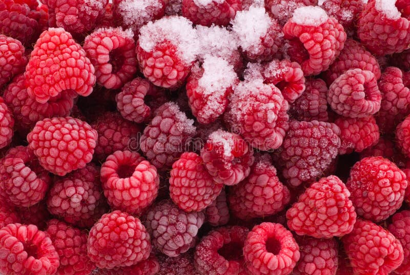 Frozen raspberries