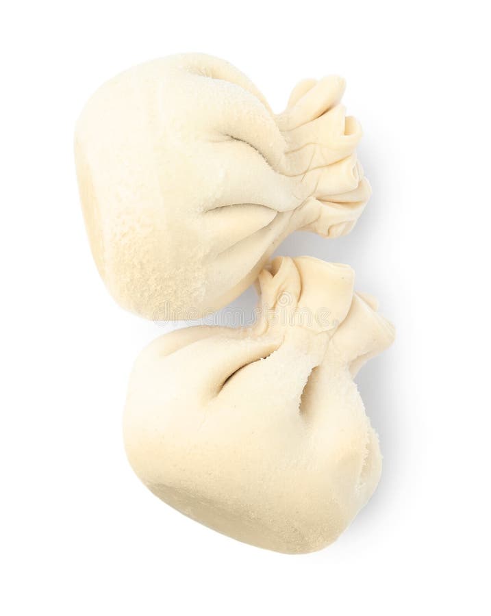 Frozen Raw Dumplings on White Background Stock Photo Image of meat
