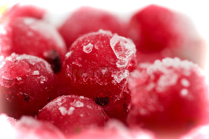 Frozen red berries