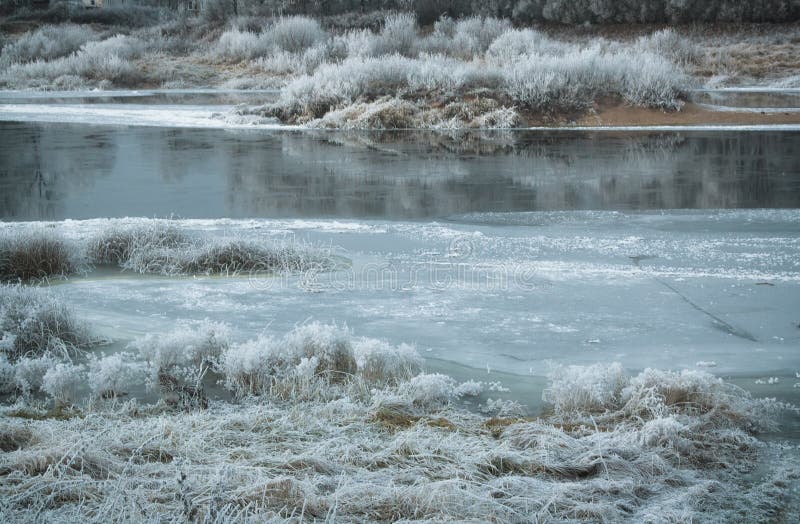 Frozen river stock photography Frozen river stock photography
