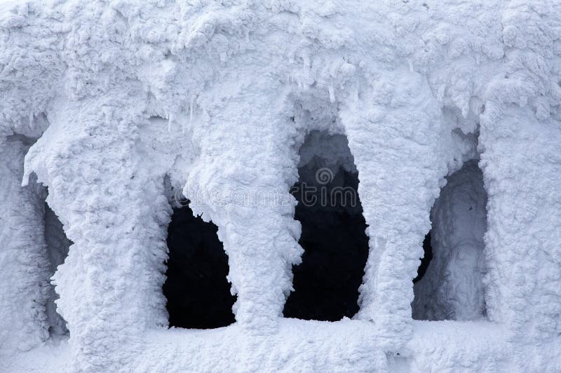 Frozen ROTUNDA on hill Chopok - Low Tatras