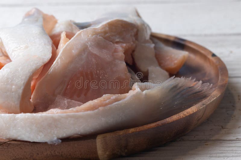 Frozen Salmon Belly on Plate Stock Photo Image of ingredient, healthy