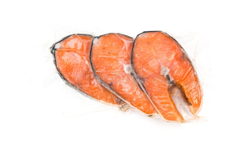 Raw Pink Salmon Steak, Red Fish, Chum or Trout Fillet Cut Out Stock Photo -  Image of clipping, meat: 130360366