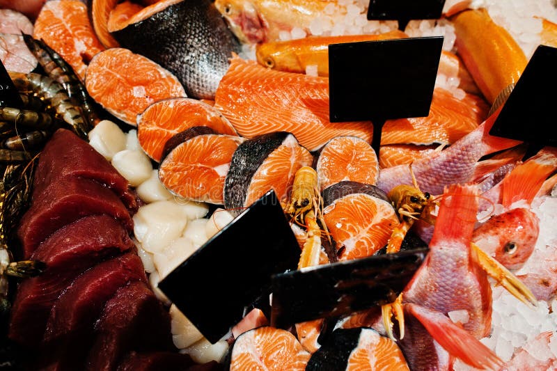 Frozen Seafood for Sale at Supermarket Stock Image Image of cuisine