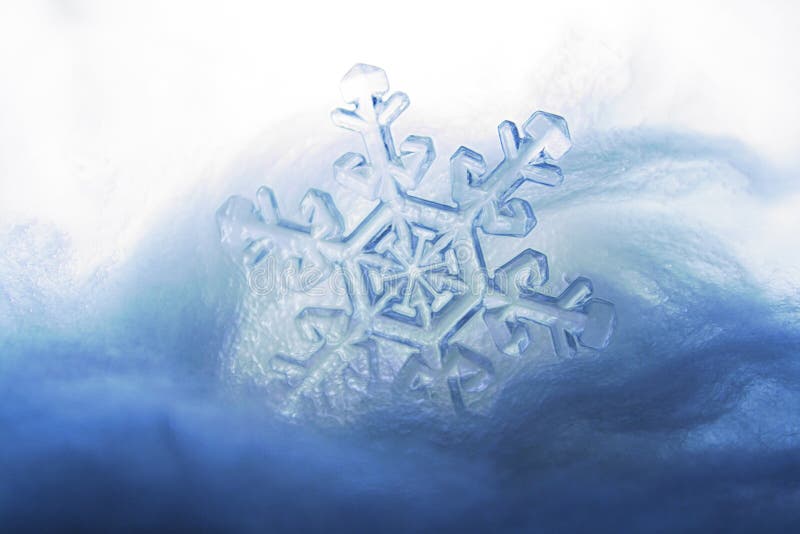 Frozen snowflake stock image