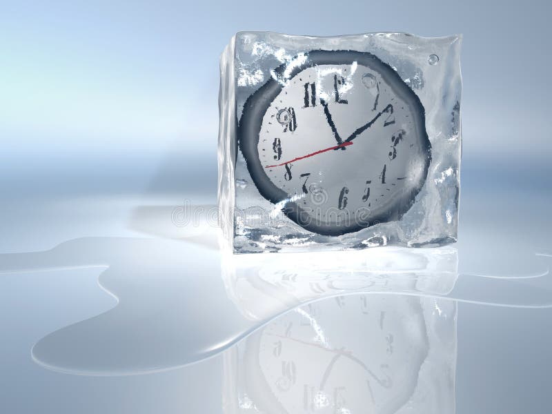 Frozen time stock illustration. Illustration of melting -