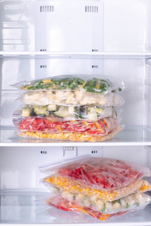 Frozen Vegetables in a Plastic Bag Stock Image Image of fruit, group