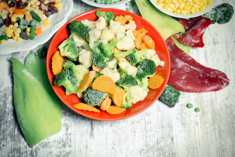 Frozen Vegetables, Quickfrozen Vegetables in Healthy Diet, in Healthy