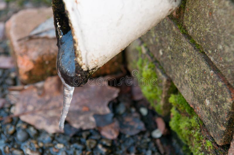 Frozen water pipe stock photo. Image of cold, outdoor 84414962