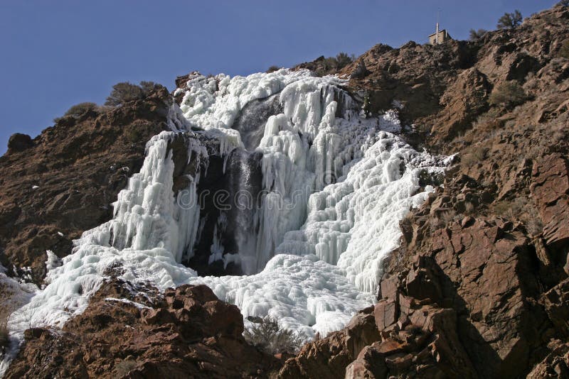 Frozen waterfall