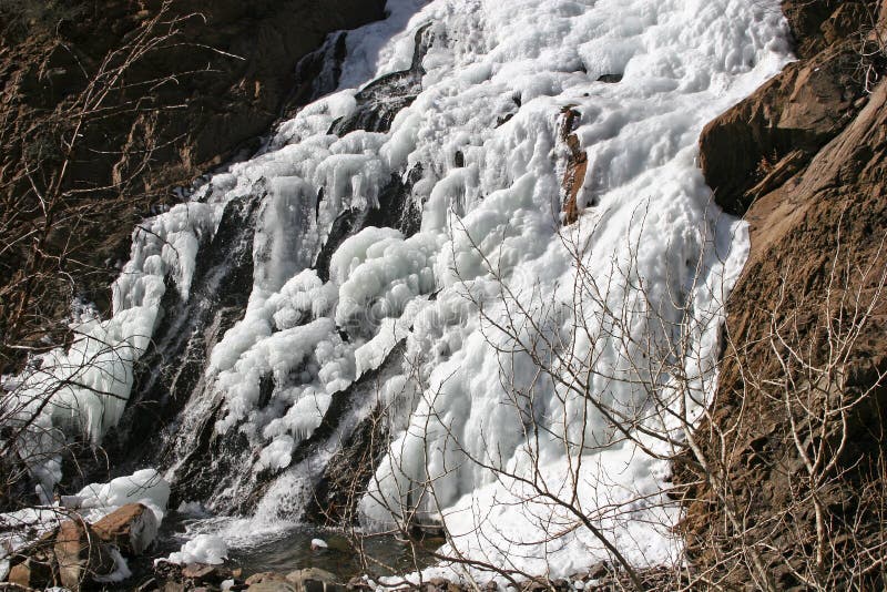 Frozen waterfall