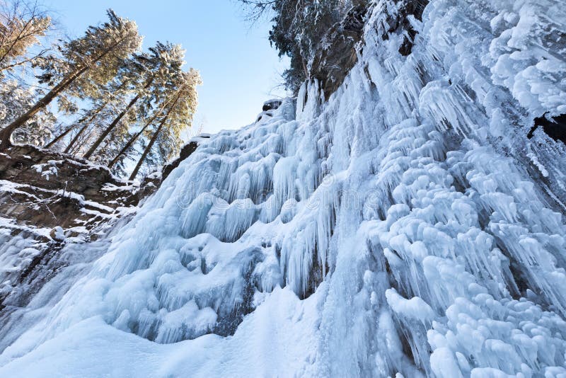 Frozen waterfall