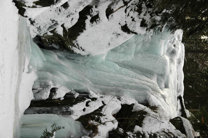 Frozen waterfall