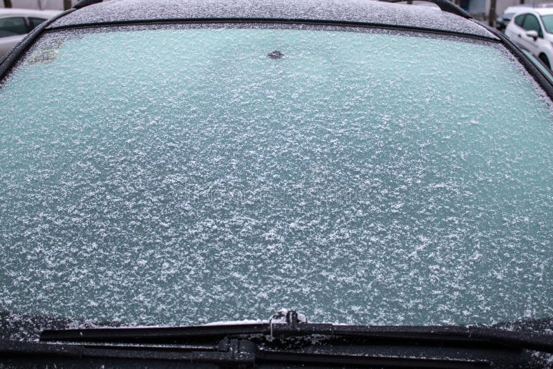 Frozen Windshield in the Car Stock Image Image of surface, abstract 266059925