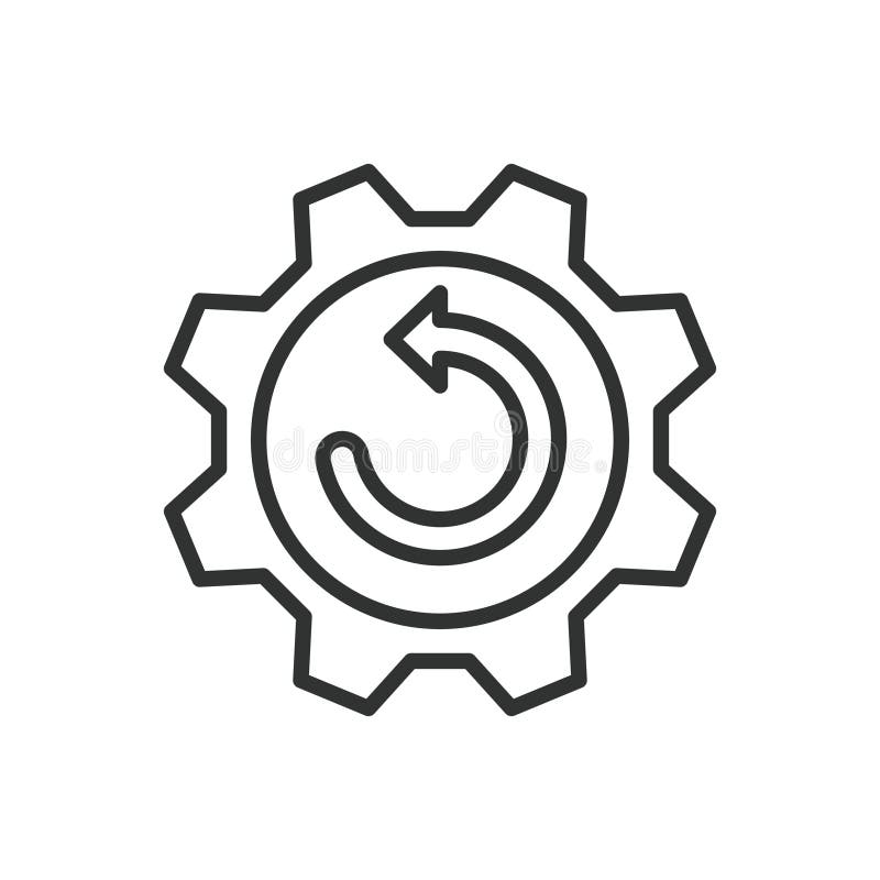 FRP Services icon in line design. FRP, services, factory reset, protection, security, data, recovery on white background royalty free illustration
