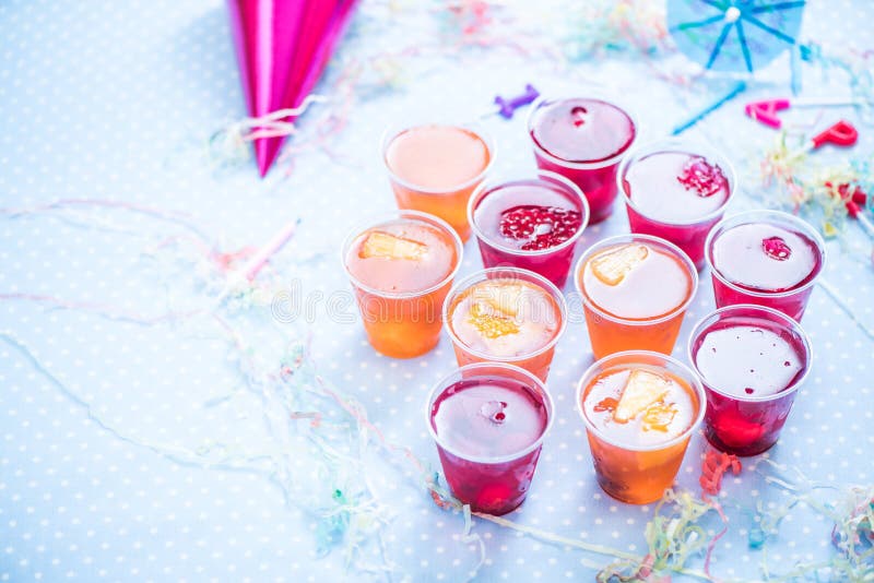 Fruchtgelee, Geburtstag oder Garten scherzt Parteilebensmittel stockbilder Fruchtgelee, Geburtstag oder Garten scherzt Parteilebensmittel stockbilder