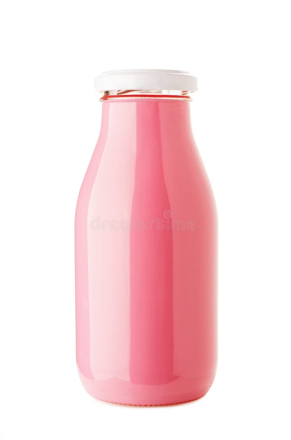 Fruchtjoghurt-Flaschenmodell lokalisierte stockfotografie Fruchtjoghurt-Flaschenmodell lokalisierte stockfotografie