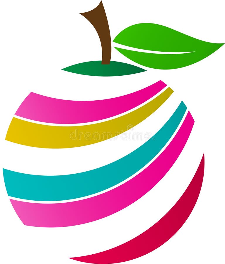  Fruchtlogo stock abbildung