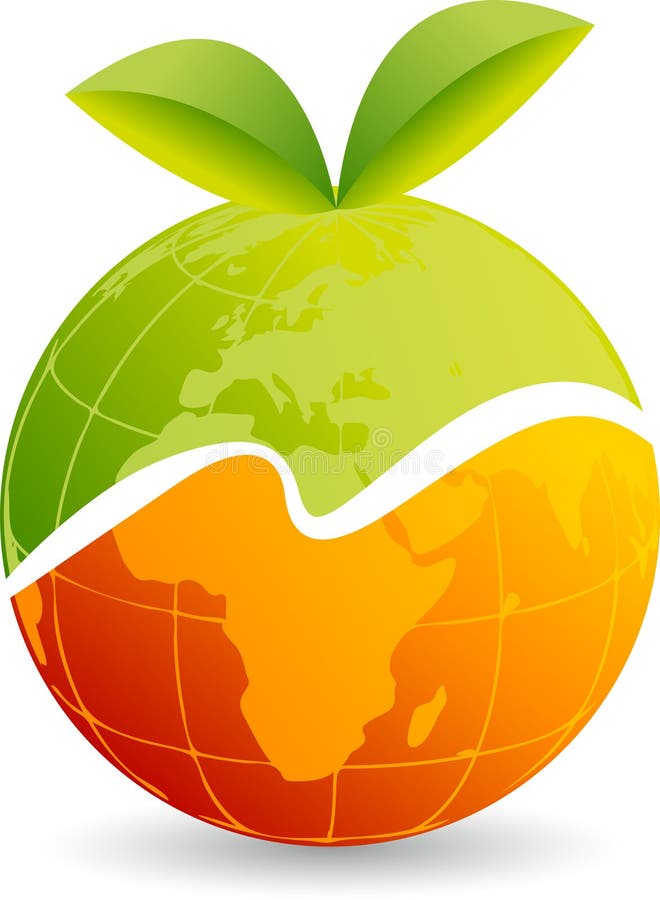  Fruchtlogo stock abbildung