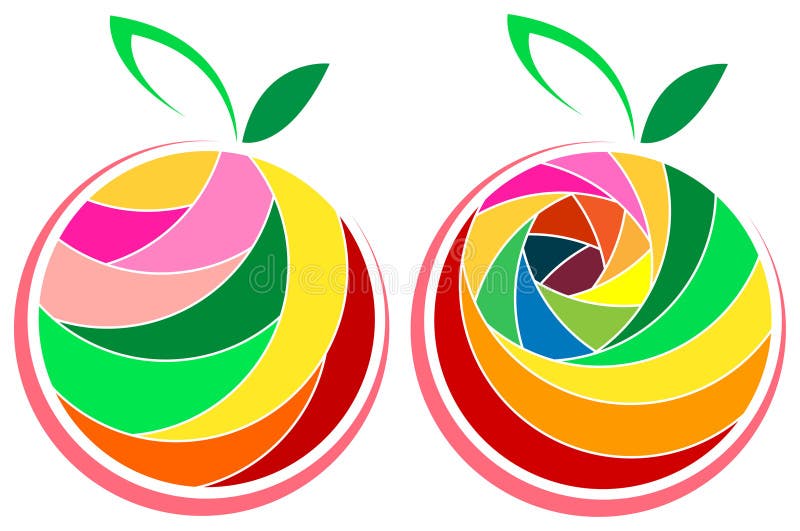 Fruchtlogosatz stock abbildung