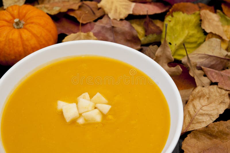 Fructe cu coajă lemnoasă măr și supă de ghimbir royalty free stock images