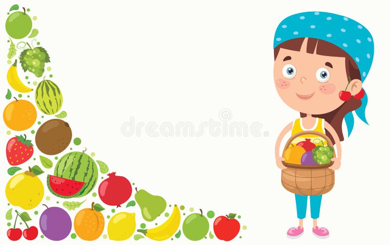 Fructe proaspete pentru o alimentație sănătoasă royalty free illustration