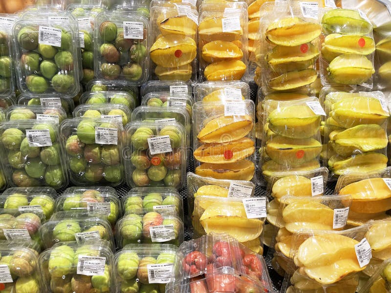 Fructe tropicale asiatice pe piața produselor proaspete din Jakarta stock photography